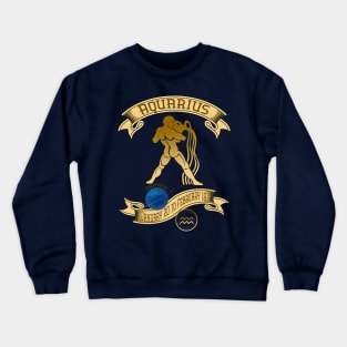 Aquarius January 20 to February 18 Vintage Crewneck Sweatshirt